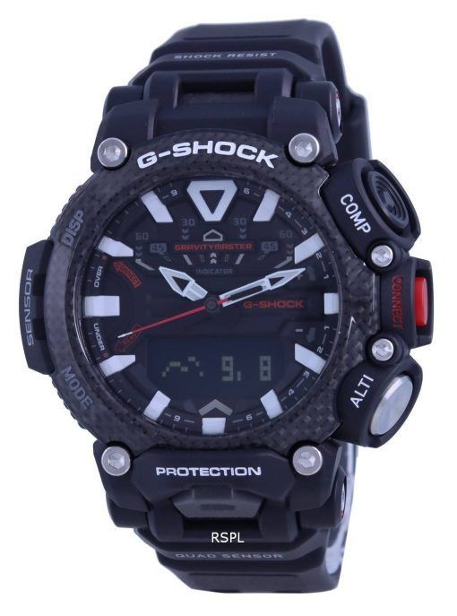 카시오 G-Shock In The Sky Gravitymaster Mobile Link 아날로그 디지털 GR-B200-1A GRB200-1 200M 남성용 시계