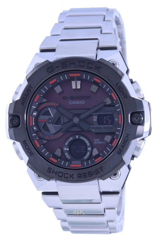 카시오 G-Shock G-Steel 모바일 링크 아날로그 디지털 터프 솔라 GST-B400AD-1A4 GSTB400AD-1 200M 남성용 시계