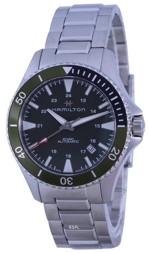 Hamilton Khaki Navy Scuba Green 다이얼 오토매틱 H82375161 100M 남성용 시계