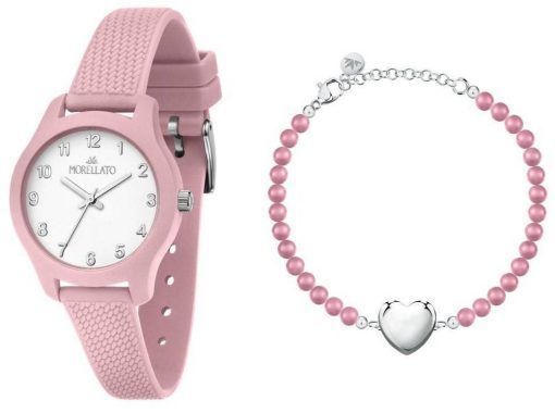 Morellato Soft White 다이얼 플라스틱 끈 Quartz R0151163516 With Gift Set Women&#39,s Watch