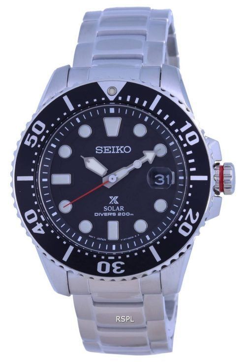 Seiko Prospex Padi 검은색 다이얼 스테인레스 스틸 Solar Diver&#39,s SNE551 SNE551P1 SNE551P 200M 남성용 시계