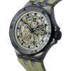 Edox Delfin Mecano 그린 스켈레톤 다이얼 오토매틱 다이버 85303357GNCAVVONB 200M 남성용 시계