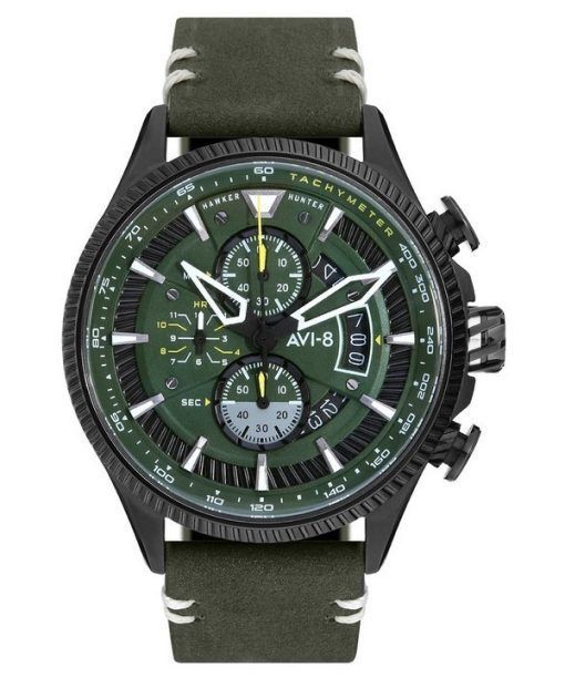 AVI-8 Hawker Hunter Avon 크로노 그래프 Charcoal Green 다이얼 쿼츠 AV-4064-02 남성용 시계