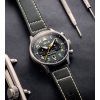 AVI-8 Hawker Hurricane Carey Dual Time Merville 그린 다이얼 쿼츠 AV-4088-02 남성용 시계