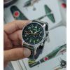 AVI-8 Hawker Hurricane Carey Dual Time Merville 그린 다이얼 쿼츠 AV-4088-02 남성용 시계