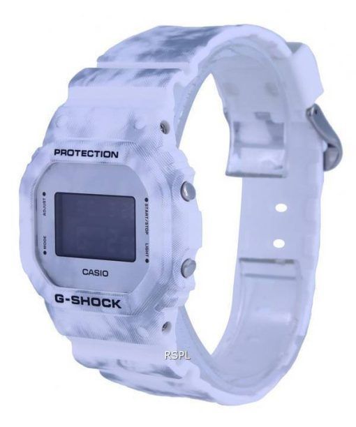 카시오 G-Shock 디지털 레진 화이트 다이얼 쿼츠 DW-5600GC-7 DW5600GC-7 200M 남성용 시계