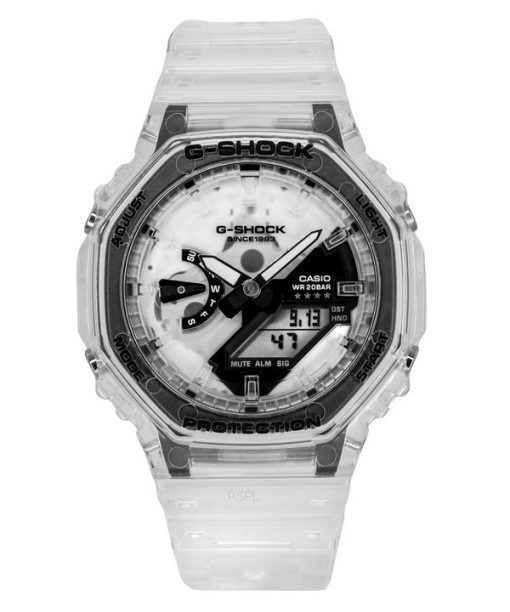 Casio G-Shock 40주년 기념 클리어 리믹스 한정판 아날로그 디지털 쿼츠 GA-2140RX-7A 200M 남성용 시계