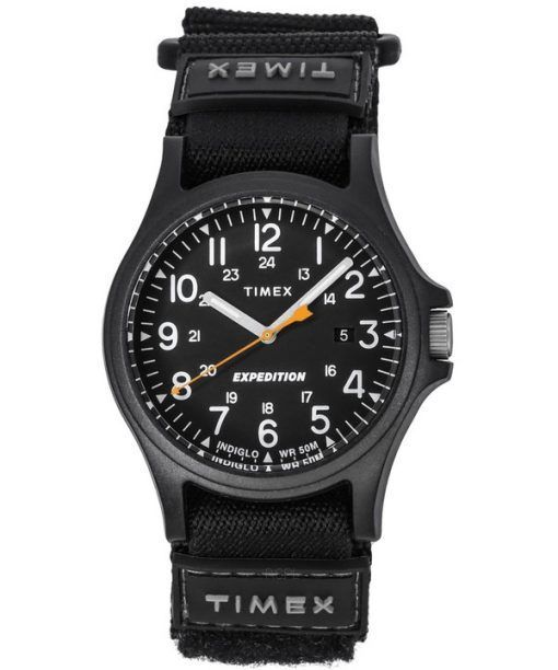 Timex Expedition Acadia 나일론 스트랩 블랙 다이얼 쿼츠 TW4B23800 남성용 시계