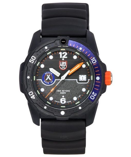 Luminox Bear Grylls Survival SEA 고무 스트랩 블랙 다이얼 스위스 쿼츠 다이버 XB.3723 200M 남성용 시계