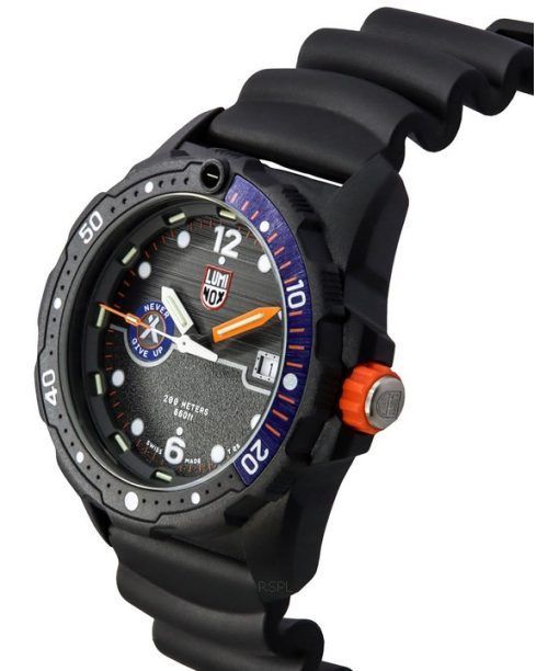 Luminox Bear Grylls Survival SEA 고무 스트랩 블랙 다이얼 스위스 쿼츠 다이버 XB.3723 200M 남성용 시계