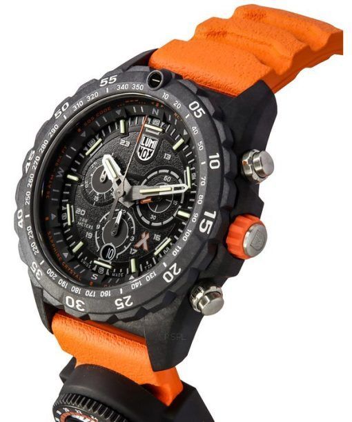 Luminox Bear Grylls Survival Master Series 크로노그래프 블랙 다이얼 스위스 쿼츠 다이버&#39,s XB.3749 300M 남성용 시계 With Compass