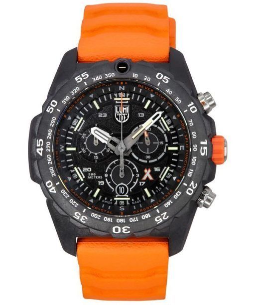 Luminox Bear Grylls Survival Master Series 크로노그래프 블랙 다이얼 스위스 쿼츠 다이버&#39,s XB.3749 300M 남성용 시계 With Compass