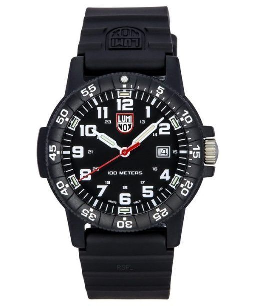 Luminox Leatherback SEA Turtle 자이언트 폴리우레탄 스트랩 블랙 다이얼 스위스 쿼츠 XS.0321.L 100M 남성용 시계