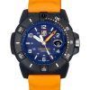 Luminox Navy Seal 오렌지 고무 스트랩 블루 다이얼 스위스 쿼츠 다이버 XS.3603 200M 남성용 시계