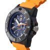 Luminox Navy Seal 오렌지 고무 스트랩 블루 다이얼 스위스 쿼츠 다이버 XS.3603 200M 남성용 시계