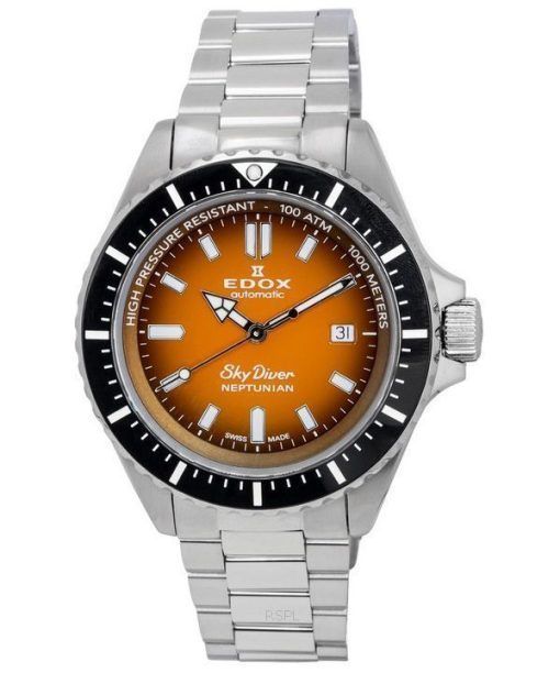 Edox Skydiver Neptunian Orange 다이얼 오토매틱 다이버 801203NMODN 1000M 남성용 시계