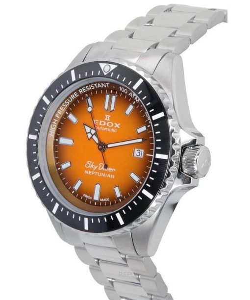 Edox Skydiver Neptunian Orange 다이얼 오토매틱 다이버 801203NMODN 1000M 남성용 시계