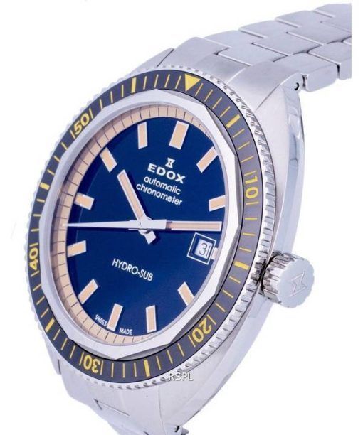 Edox Hydro-Sub Diver's 스테인레스 스틸 검은색 다이얼 오토매틱 801283NBMNIB 300M 남성용 시계