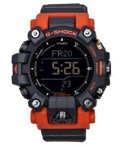 Casio G-Shock Mudman Master Of G-Land 디지털 오렌지 및 블랙 수지 스트랩 Solar GW-9500-1A4 200M 남성용 시계