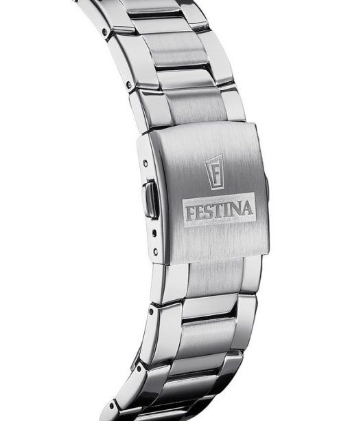 Festina 스포츠 크로노그래프 스테인레스 스틸 블랙 다이얼 쿼츠 F20463-4 100M 남성용 시계