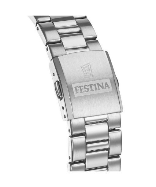 Festina Timeless 크로노그래프 스테인레스 스틸 실버 다이얼 쿼츠 F20560-1 100M 남성용 시계