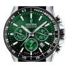 Festina Timeless 크로노그래프 가죽 스트랩 그린 다이얼 쿼츠 F20561-5 100M 남성용 시계