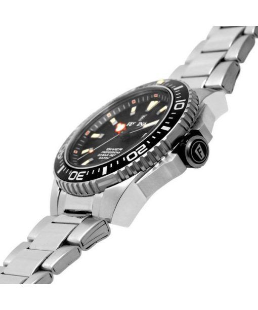 Festina 다이버 스테인레스 스틸 블랙 다이얼 쿼츠 F20663-3 200M 남성용 시계