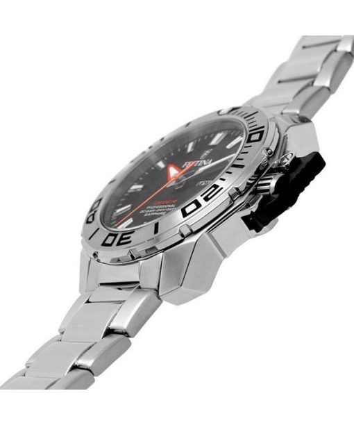 Festina 다이버 스테인레스 스틸 블랙 다이얼 쿼츠 F20665-4 200M 남성용 시계