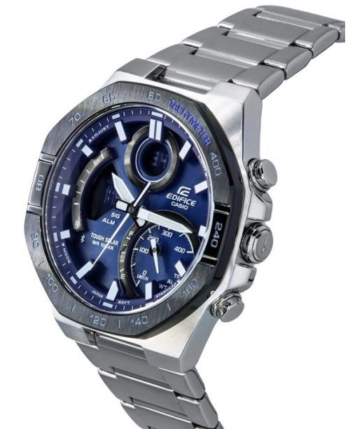 Casio Edifice 아날로그 디지털 모바일 링크 블루 다이얼 터프 솔라 ECB-950DB-2A 100M 남성용 시계