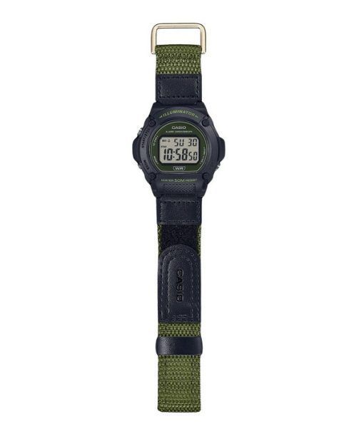 Casio Standard Green 디지털 천 스트랩 쿼츠 W-219HB-3AV 남성용 시계