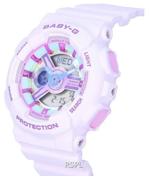 Casio Baby-G Analog Digital Pastel Meets Metallic Quartz BA-110XPM-6A BA110XPM-6 100M 여성용 시계