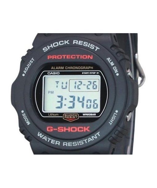 Casio G-Shock 디지털 레진 스트랩 쿼츠 DW-5750UE-1 200M 남성용 시계