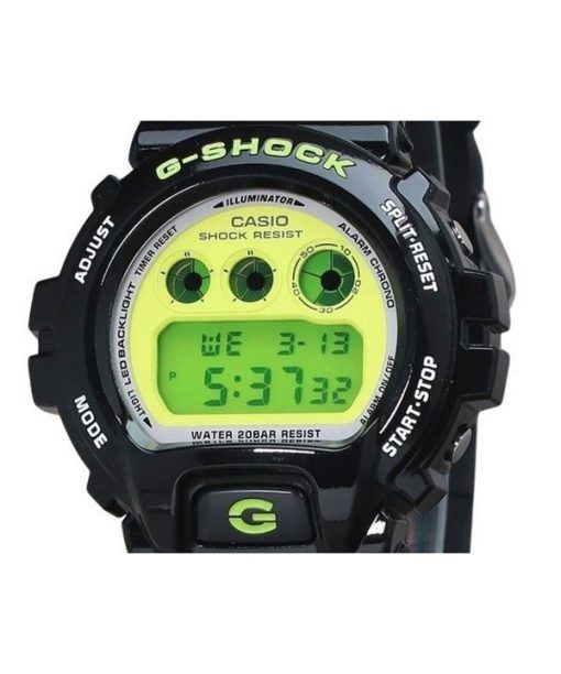 Casio G-Shock 디지털 블랙 바이오 기반 레진 스트랩 쿼츠 DW-6900RCS-1 200M 남성용 시계