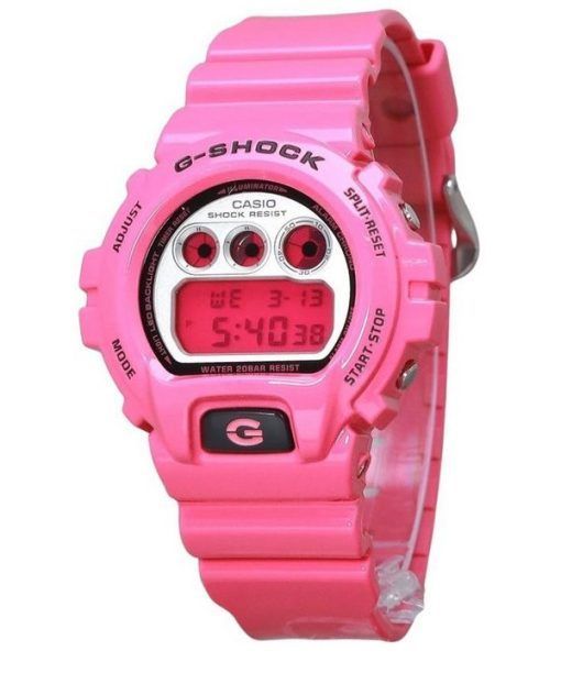 Casio G-Shock 디지털 핑크 바이오 기반 레진 쿼츠 DW-6900RCS-4 200M 남성용 시계