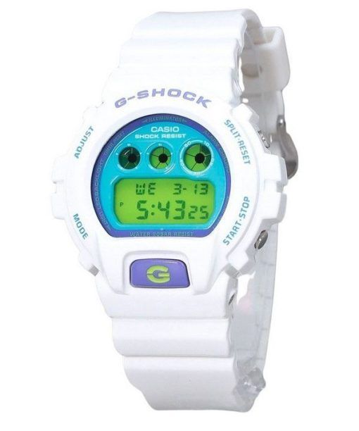 Casio G-Shock 디지털 화이트 바이오 기반 레진 쿼츠 DW-6900RCS-7 200M 남성용 시계