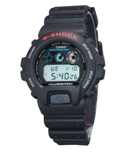 Casio G-Shock 디지털 레진 스트랩 쿼츠 DW-6900U-1 200M 남성용 시계