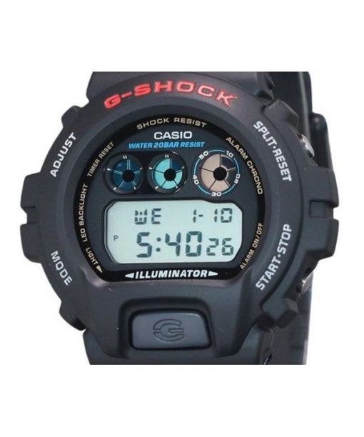 Casio G-Shock 디지털 레진 스트랩 쿼츠 DW-6900U-1 200M 남성용 시계