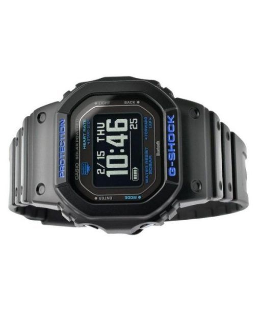 Casio G-Shock G-Squad 디지털 스마트폰 링크 Bluetooth 바이오 기반 수지 Solar DW-H5600-1A2 200M 남성용 시계