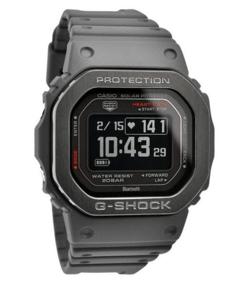 Casio G-Shock G-Squad 디지털 스마트폰 링크 Bluetooth 바이오 기반 수지 Solar DW-H5600MB-8 200M 남성용 시계