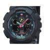 Casio G-Shock 아날로그 디지털 멀티 형광 악센트 시리즈 수지 스트랩 블랙 다이얼 쿼츠 GA-100MF-1A 200M 남성용 시계