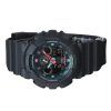 Casio G-Shock 아날로그 디지털 멀티 형광 악센트 시리즈 수지 스트랩 블랙 다이얼 쿼츠 GA-100MF-1A 200M 남성용 시계