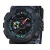 Casio G-Shock 아날로그 디지털 멀티 형광 악센트 시리즈 수지 스트랩 블랙 다이얼 쿼츠 GA-110MF-1A 200M 남성용 시계