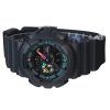 Casio G-Shock 아날로그 디지털 멀티 형광 악센트 시리즈 수지 스트랩 블랙 다이얼 쿼츠 GA-110MF-1A 200M 남성용 시계