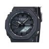 Casio G-Shock 아날로그 디지털 에코 천 스트랩 블랙 다이얼 쿼츠 GA-2100BCE-1A 200M 남성용 시계