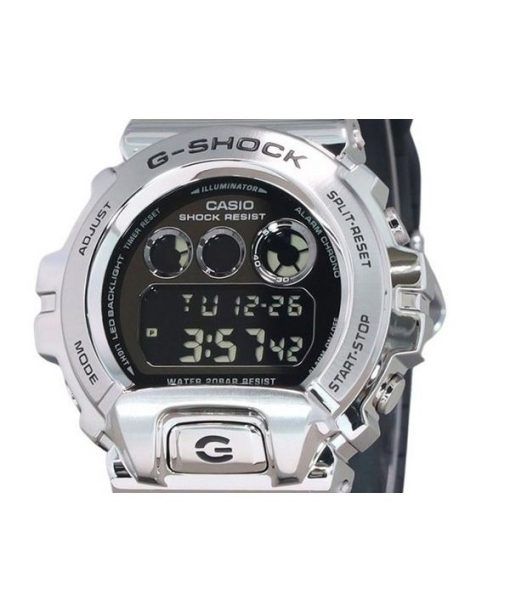 Casio G-Shock 디지털 메탈 베젤 레진 스트랩 쿼츠 GM-6900U-1 200M 남성용 시계