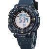 Casio ProTrek Climber Line 디지털 블루 실리콘 스트랩 터프 솔라 PRG-340SC-2 100M 남성용 시계