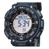 Casio ProTrek Climber Line 디지털 블루 실리콘 스트랩 터프 솔라 PRG-340SC-2 100M 남성용 시계