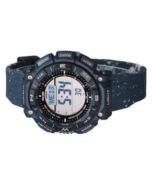 Casio ProTrek Climber Line 디지털 블루 실리콘 스트랩 터프 솔라 PRG-340SC-2 100M 남성용 시계