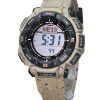 Casio ProTrek Climber Line 디지털 베이지 실리콘 스트랩 터프 솔라 PRG-340SC-5 100M 남성용 시계