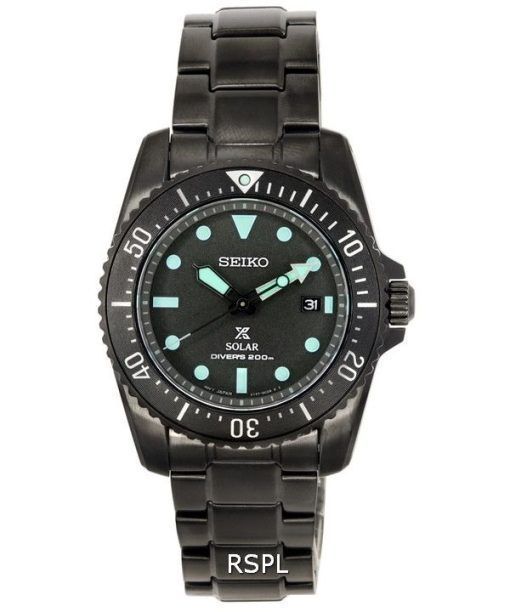 Seiko Prospex Black Series Night Vision Solar Diver&#39,s SNE587 SNE587P1 SNE587P 200M 남성용 시계